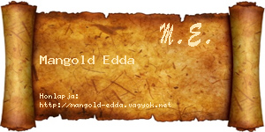 Mangold Edda névjegykártya